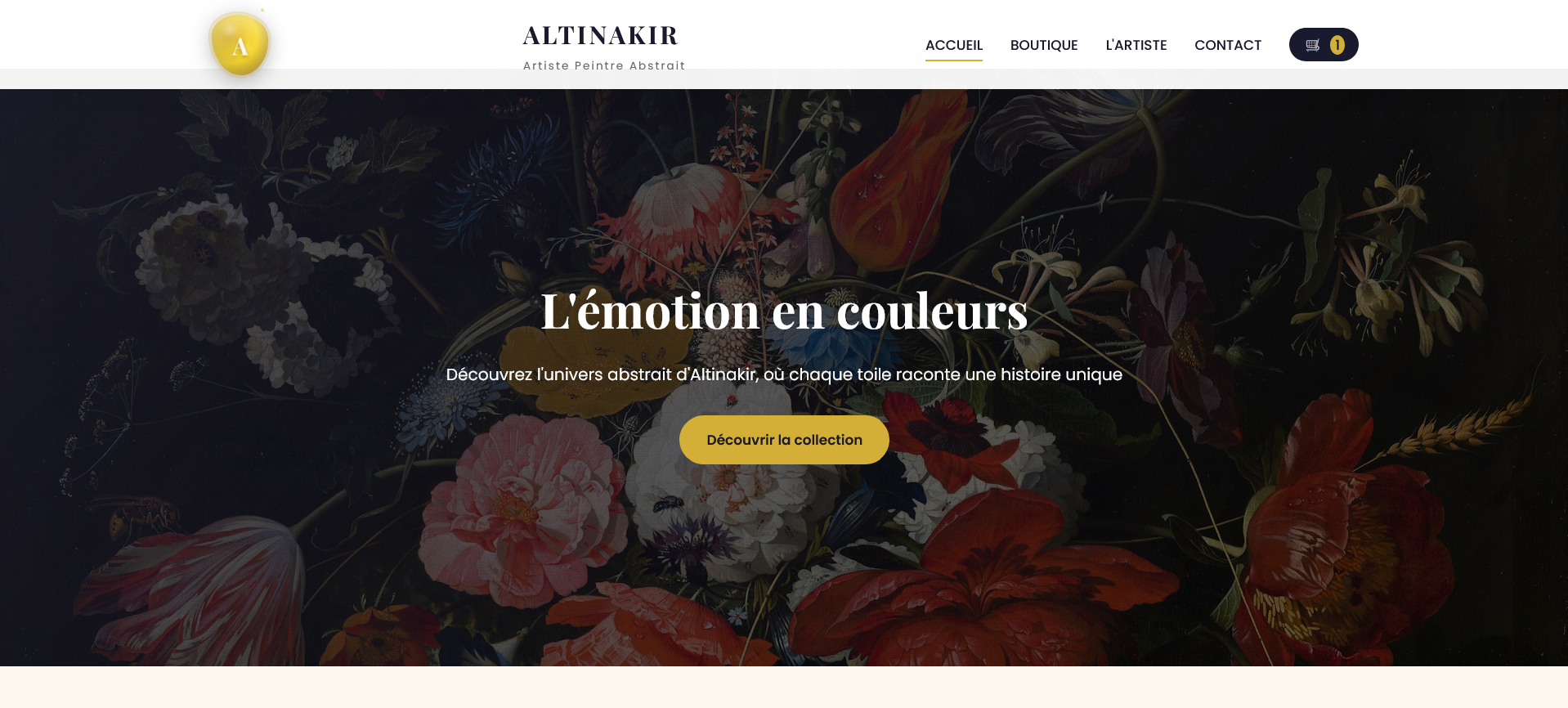 Artiste - boutique personnalisée